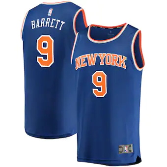 youth fanatics branded rj barrett blue new york knicks repl-435